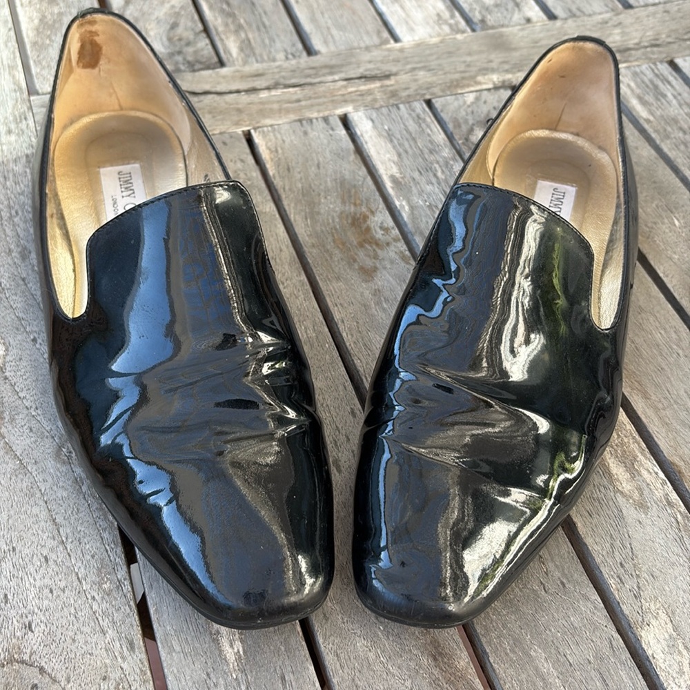 Jimmy Choo patent leather flats